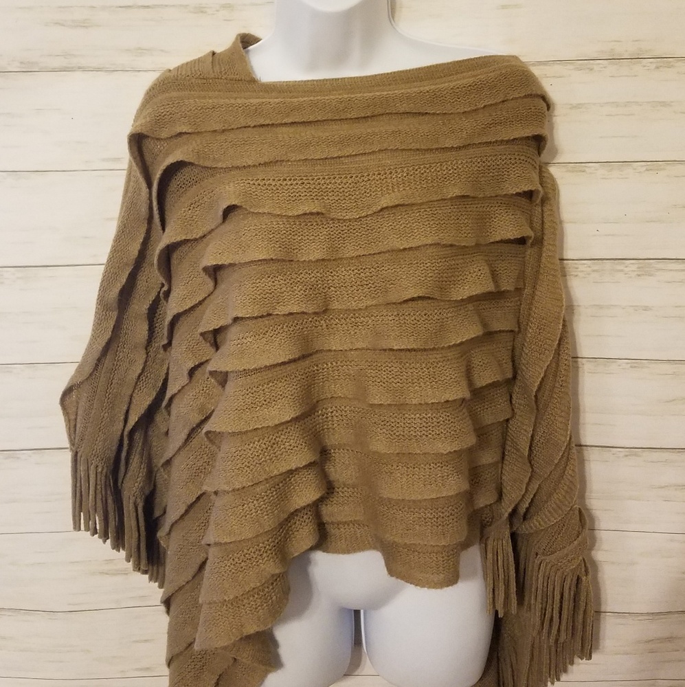 Sweater poncho shawl